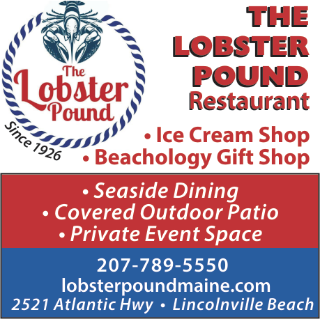 The Lobster Pound, Beachology Gift Shop & Ice Cream Shop Print Ad