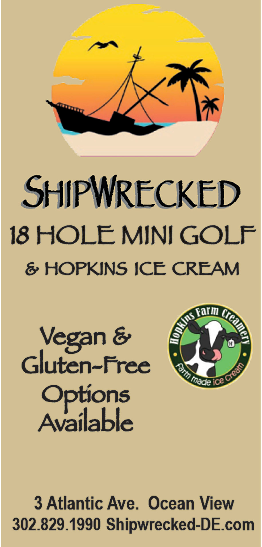 SHIPWRECKED MINI GOLF & ICE CREAM Print Ad