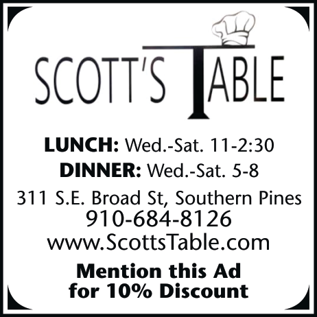 Scott's Table Print Ad