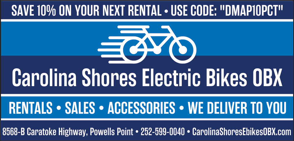 Carolina Shores Electric Bikes OBX Print Ad