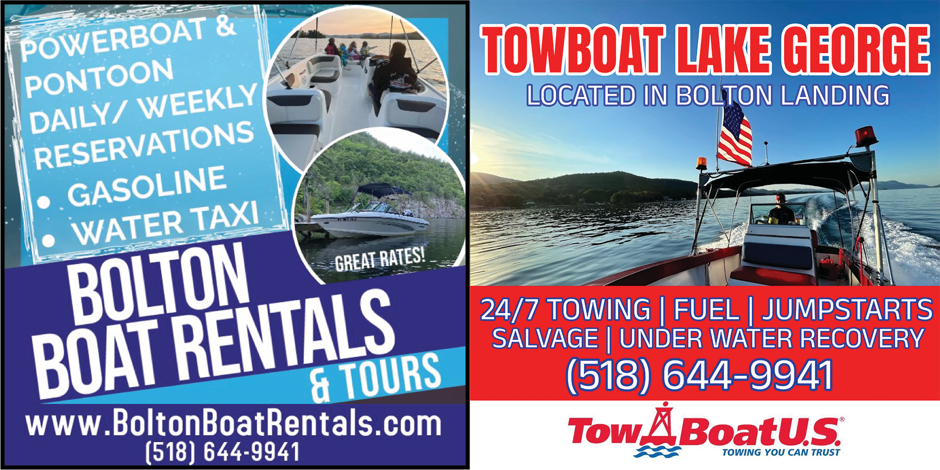 Towboat Lake George LLC Print Ad