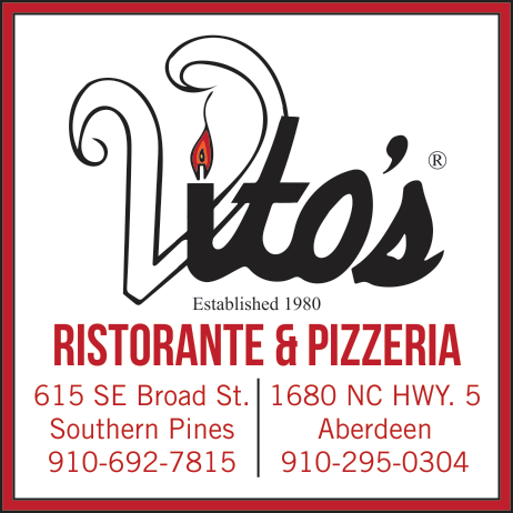 Vito's Ristorante & Pizzeria Print Ad