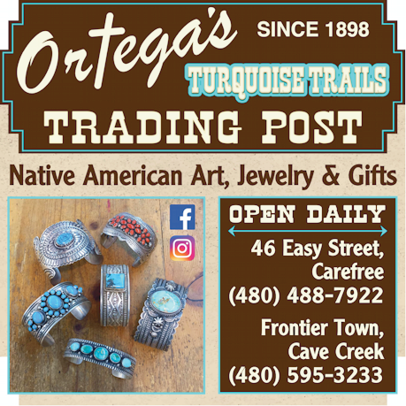 Ortega's Turquoise Trails Trading Post Print Ad