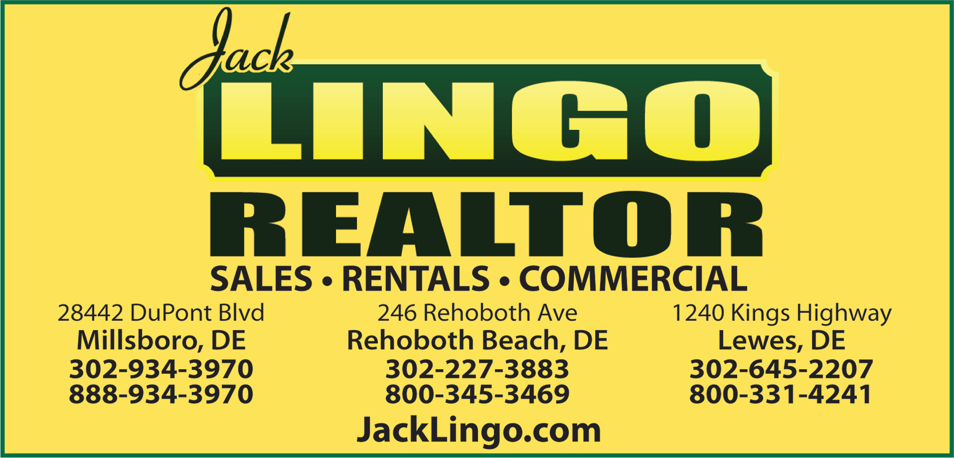 JACK LINGO REALTOR Print Ad