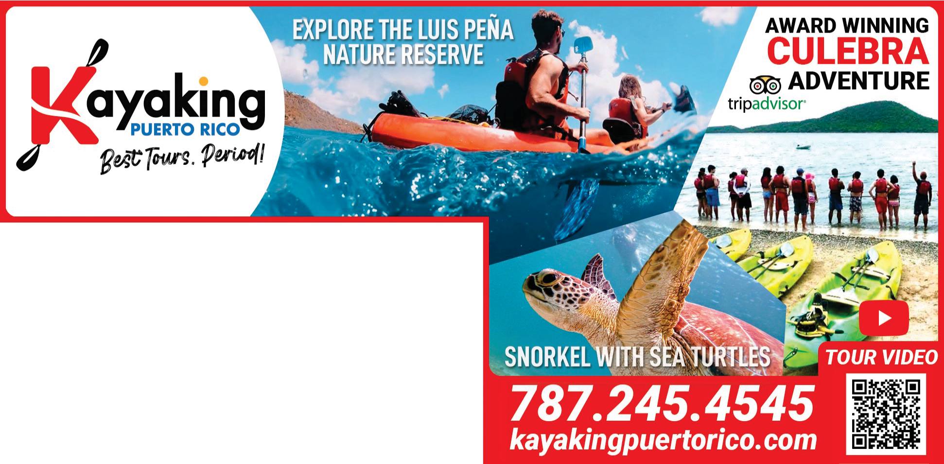 Kayaking Puerto Rico Print Ad