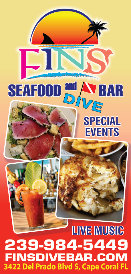 Fins Seafood and Dive Bar Print Ad