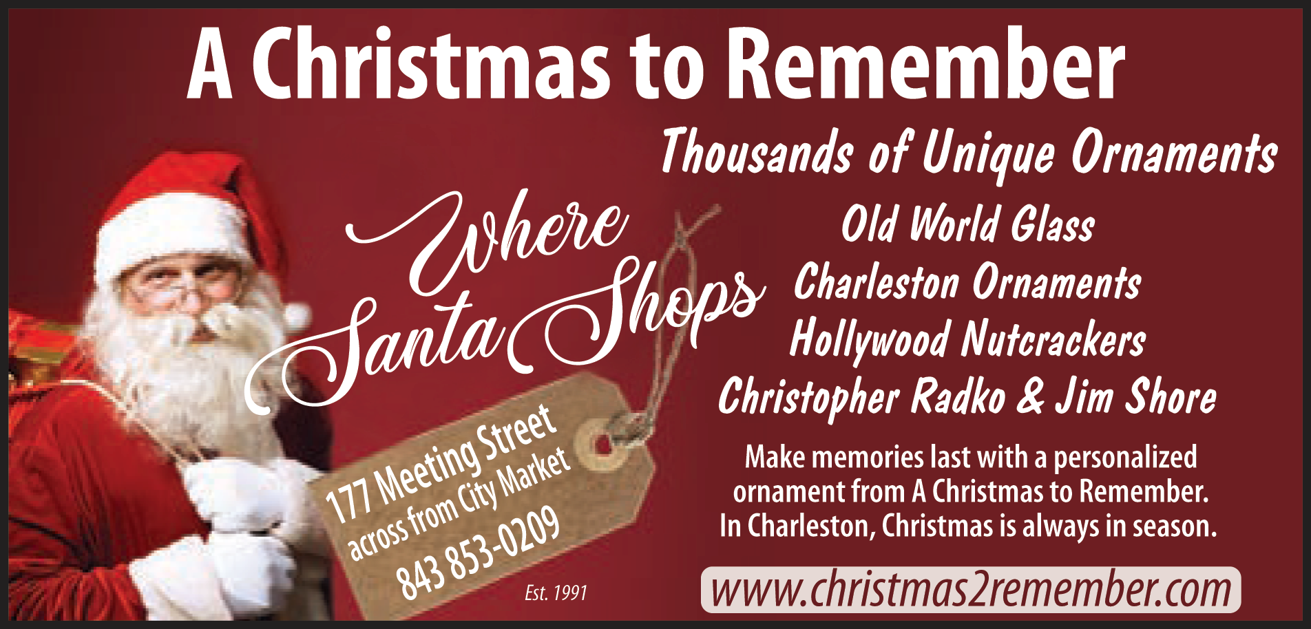 A Charleston Christmas Print Ad