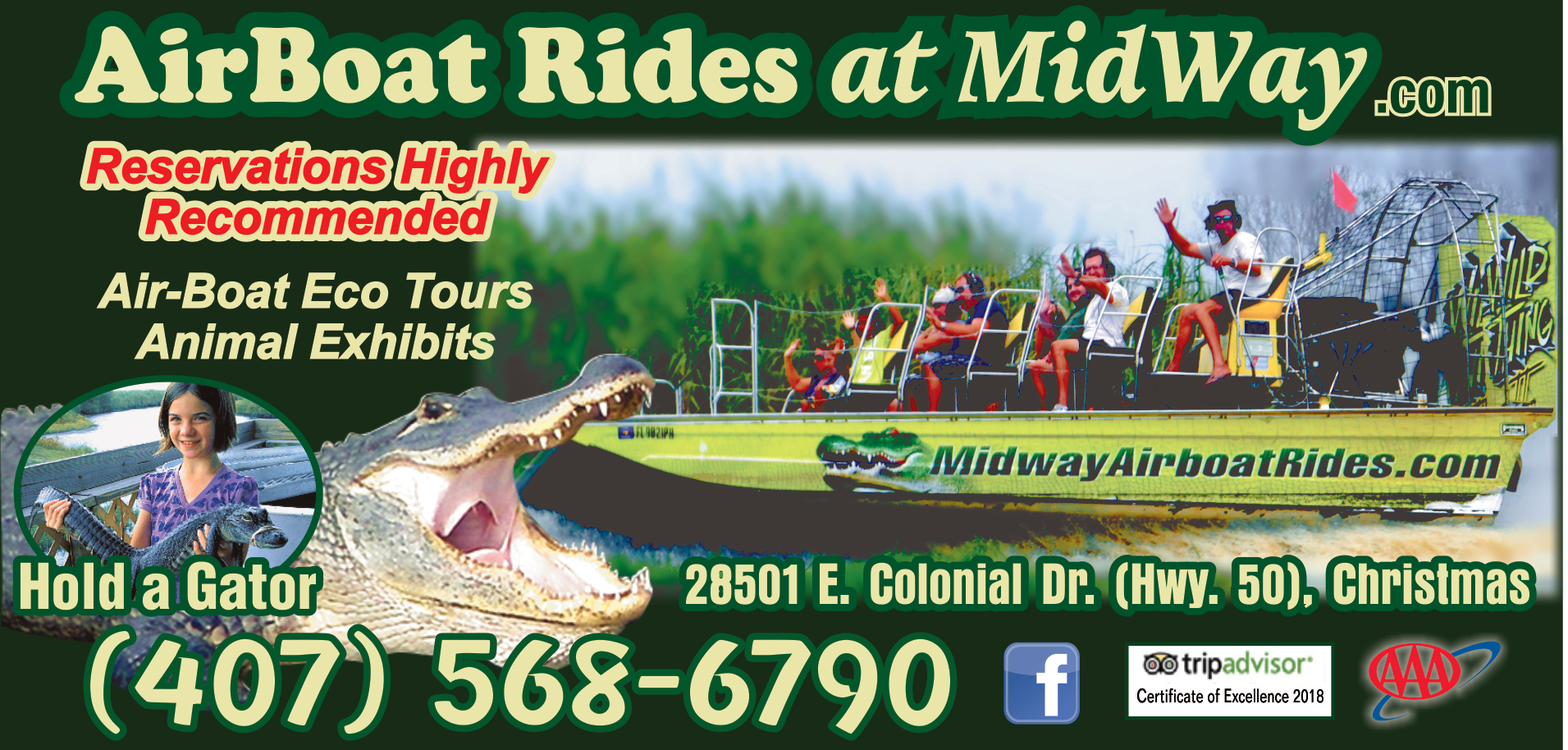 Airboat Rides at Midway Print Ad