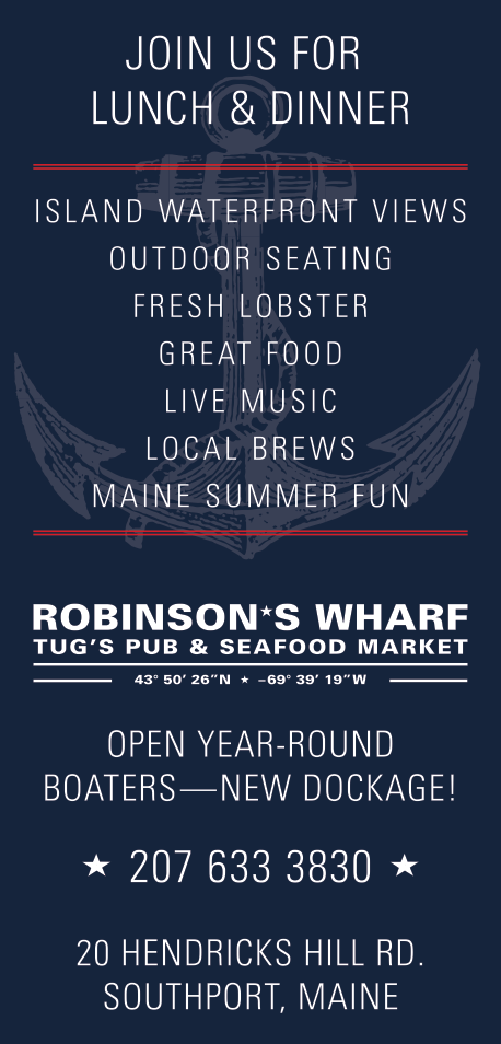 Robinson's Wharf & Tug's Pub & Seafood Market Print Ad