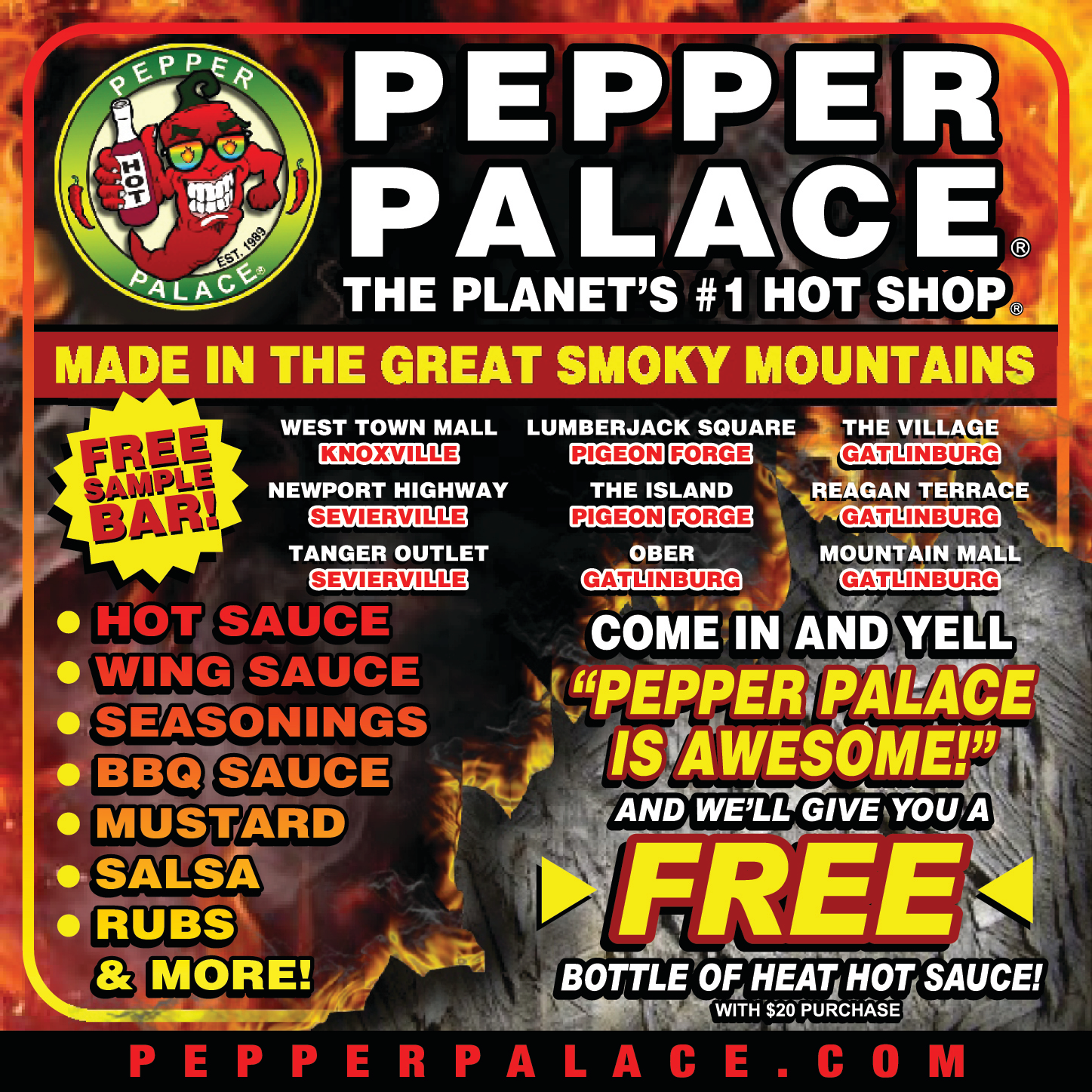 Pepper Palace Sauces Print Ad