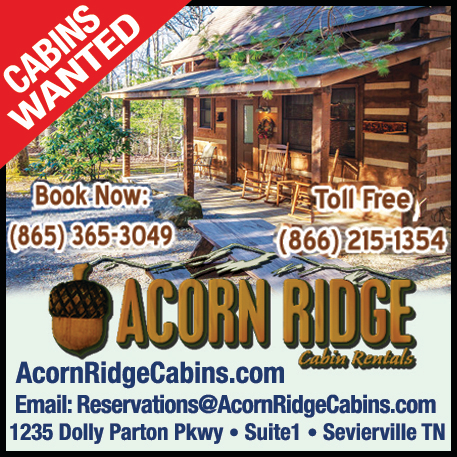Acorn Ridge Cabin Rentals Print Ad