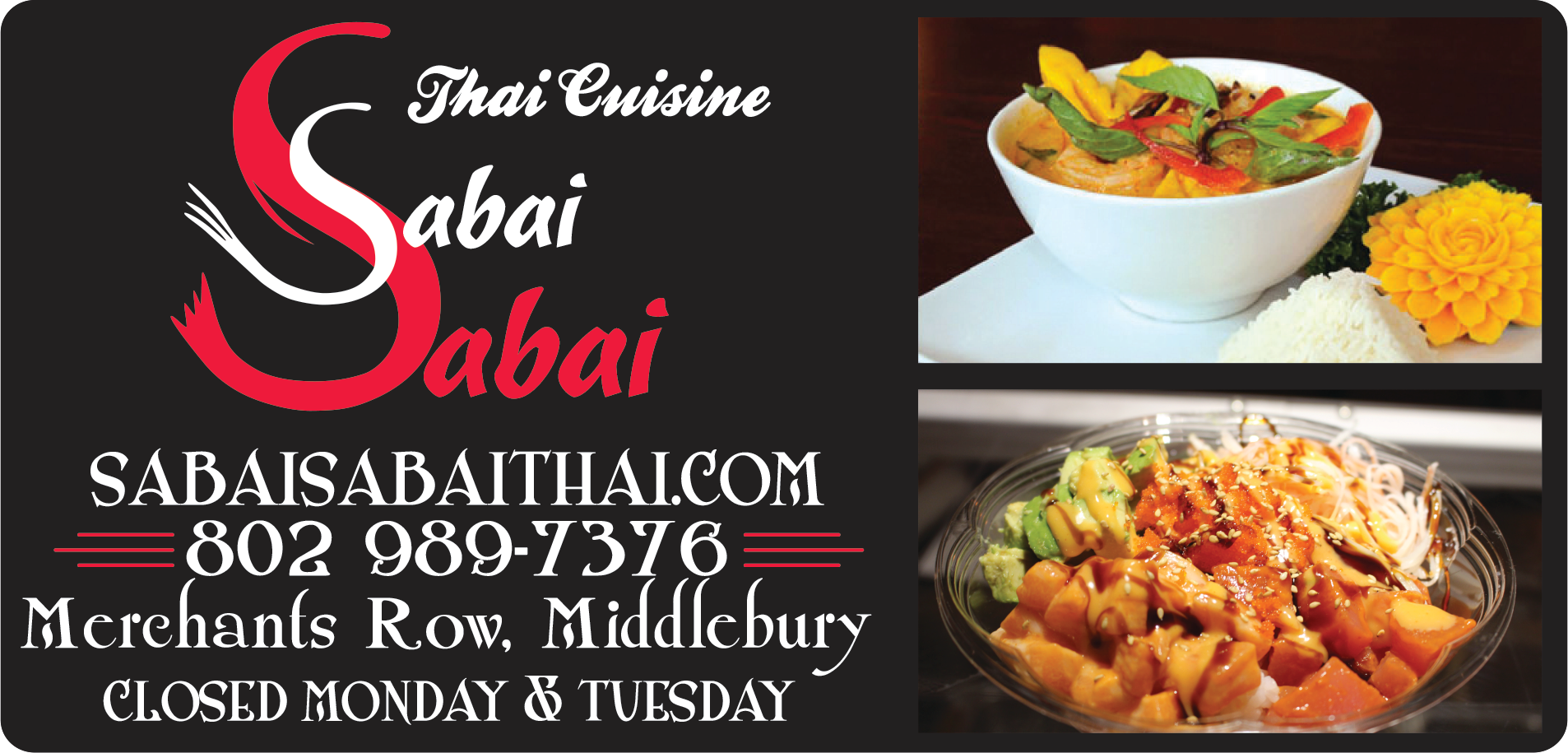 Sabai Sabai Restaurant Print Ad