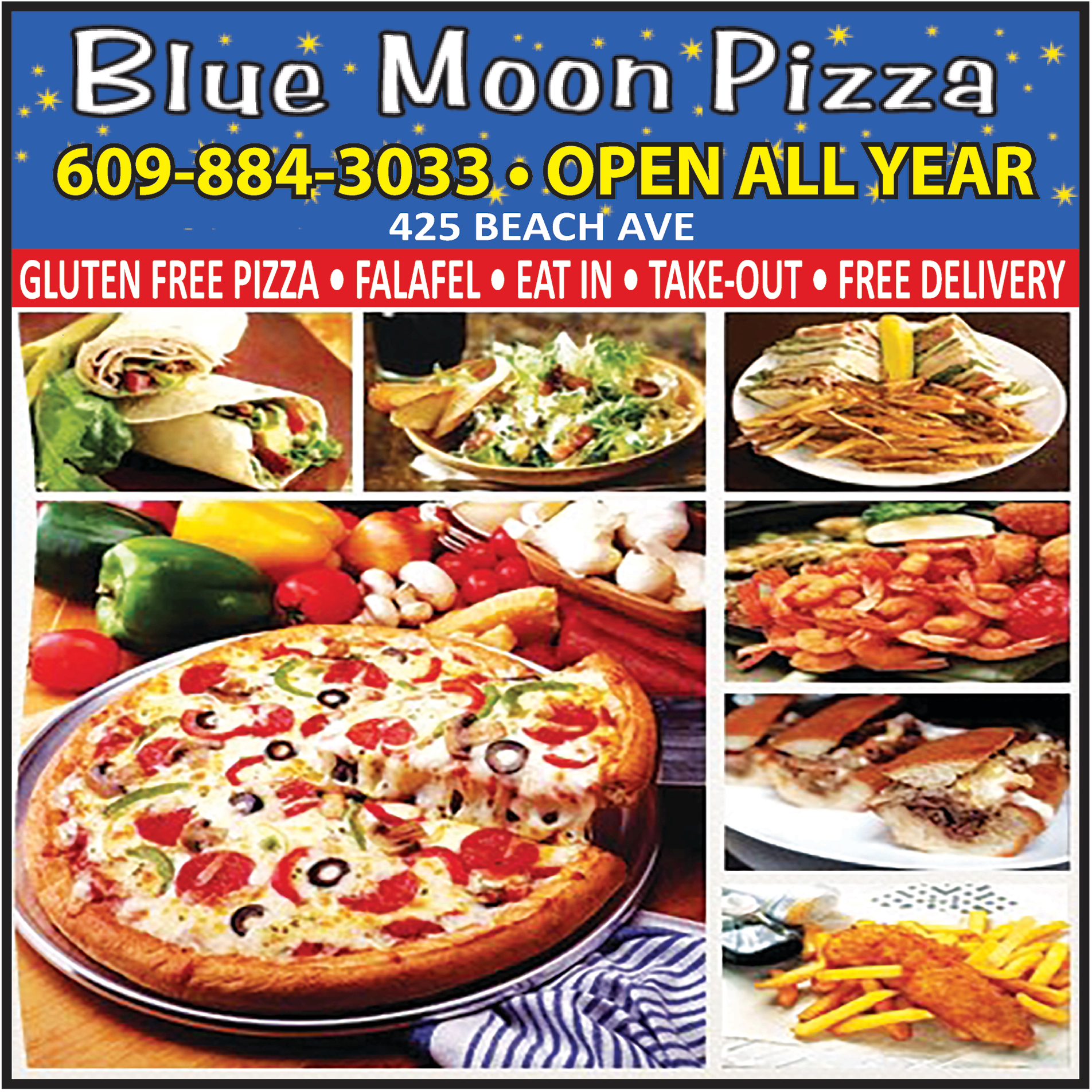 Blue Moon Pizza Print Ad