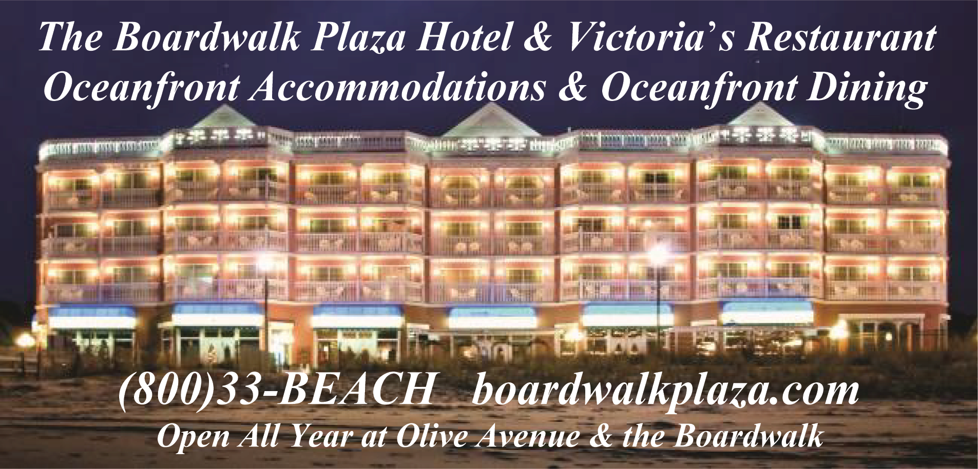 Boardwalk Plaza Hotel Print Ad