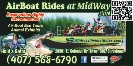 Air Boat Rides at Midway Print Ad