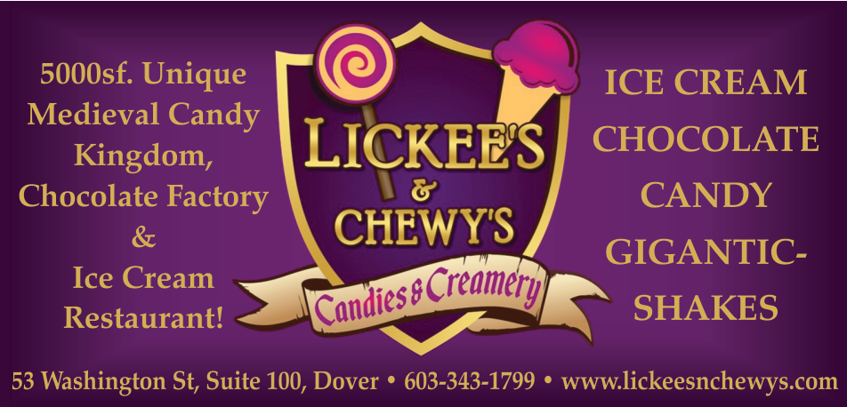 Lickee's & Chewy's Candies & Creamery Print Ad