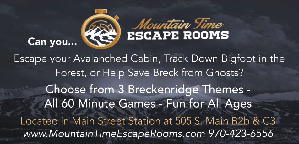 Mountain Time Escape Room Print Ad