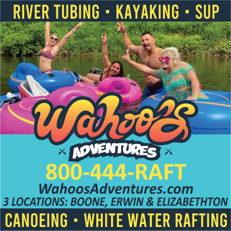 Wahoo's Tubing Print Ad
