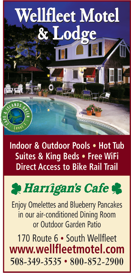 Wellfleet Motel & Lodge and Harrigan's Cafe Print Ad