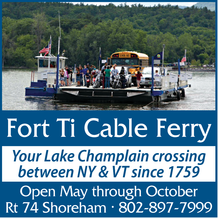 Fort Ti Cable Ferry Print Ad