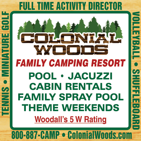 Colonial Woods Family Camping Resort Print Ad