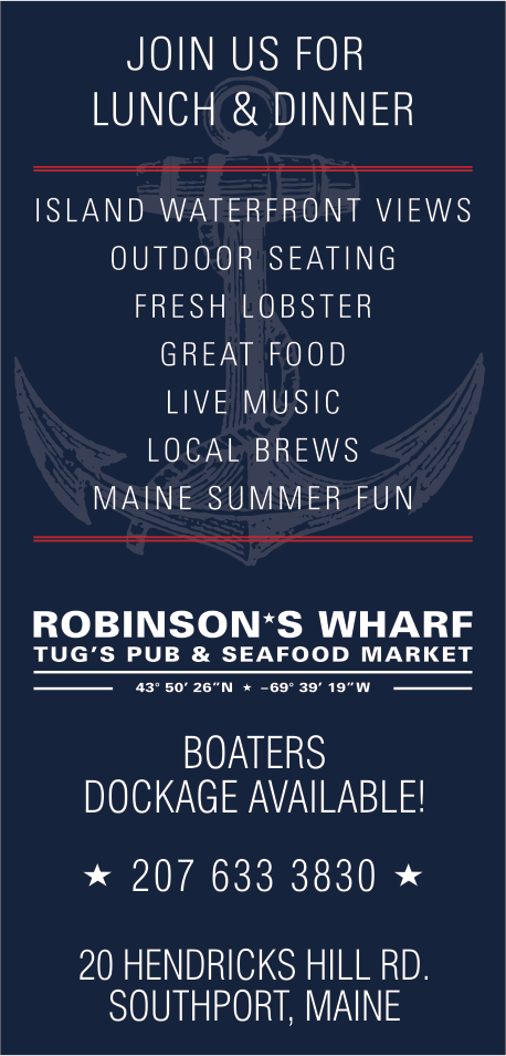 Robinson's Wharf & Tug's Pub & Seafood Market Print Ad