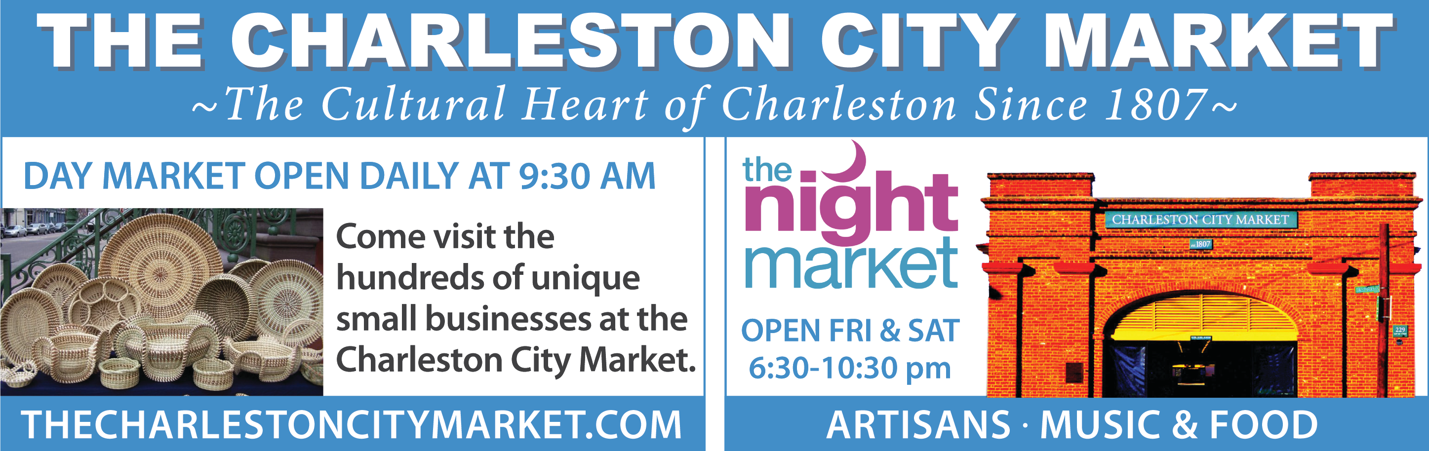 The Charleston City Market Print Ad