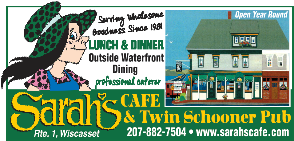 Sarah's Cafe & Twin Schooner Pub Print Ad