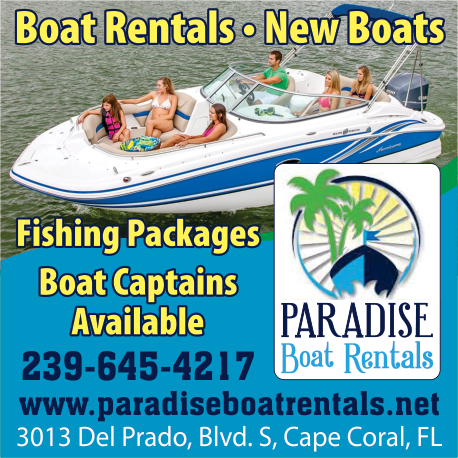 Paradise Boat Rentals Print Ad