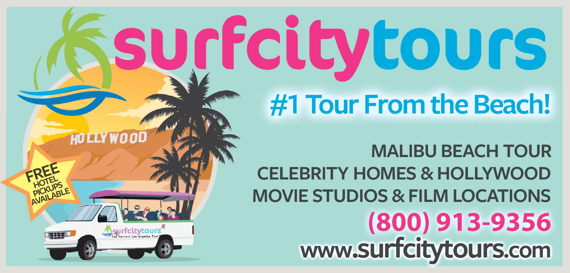 Surf City Tours Print Ad