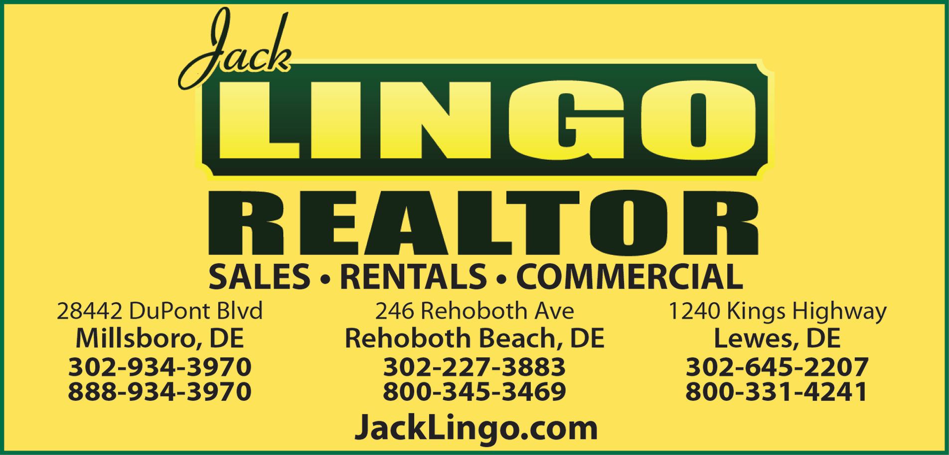 Jack Lingo Realtor Print Ad