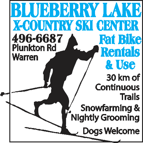 Blueberry Lake Cross Country Center Print Ad