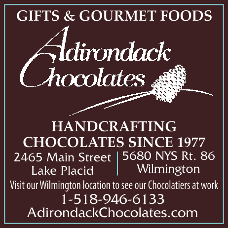 Adirondack Chocolates Print Ad
