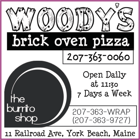 Woody's Brick Oven Pizza & The Burrito Shop Print Ad