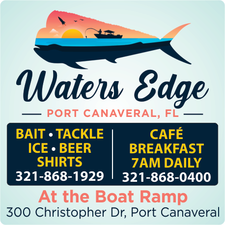 WATER'S EDGE CAFE. BAIT & TACKLE Print Ad