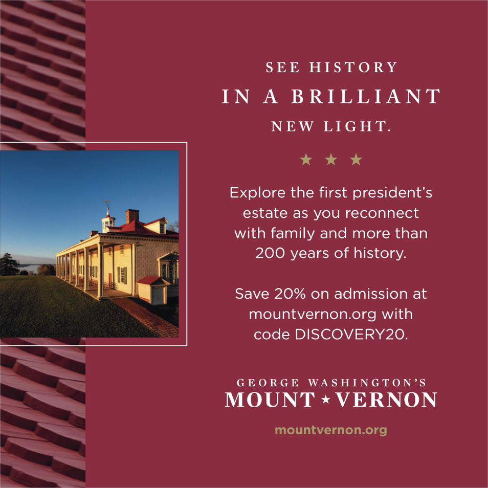 George Washington's Mount Vernon Print Ad