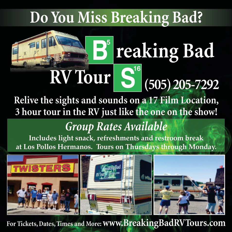 Breaking Bad RV Tours, (505) 205-7292 Print Ad