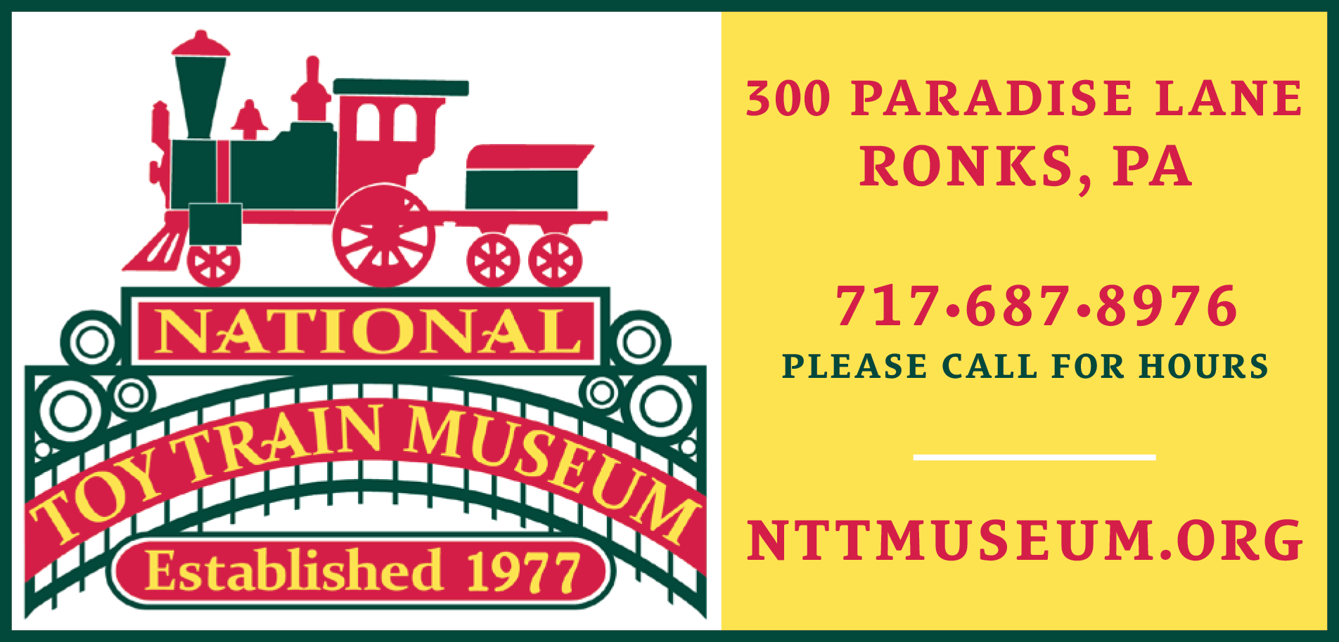 National Toy Train Museum Print Ad