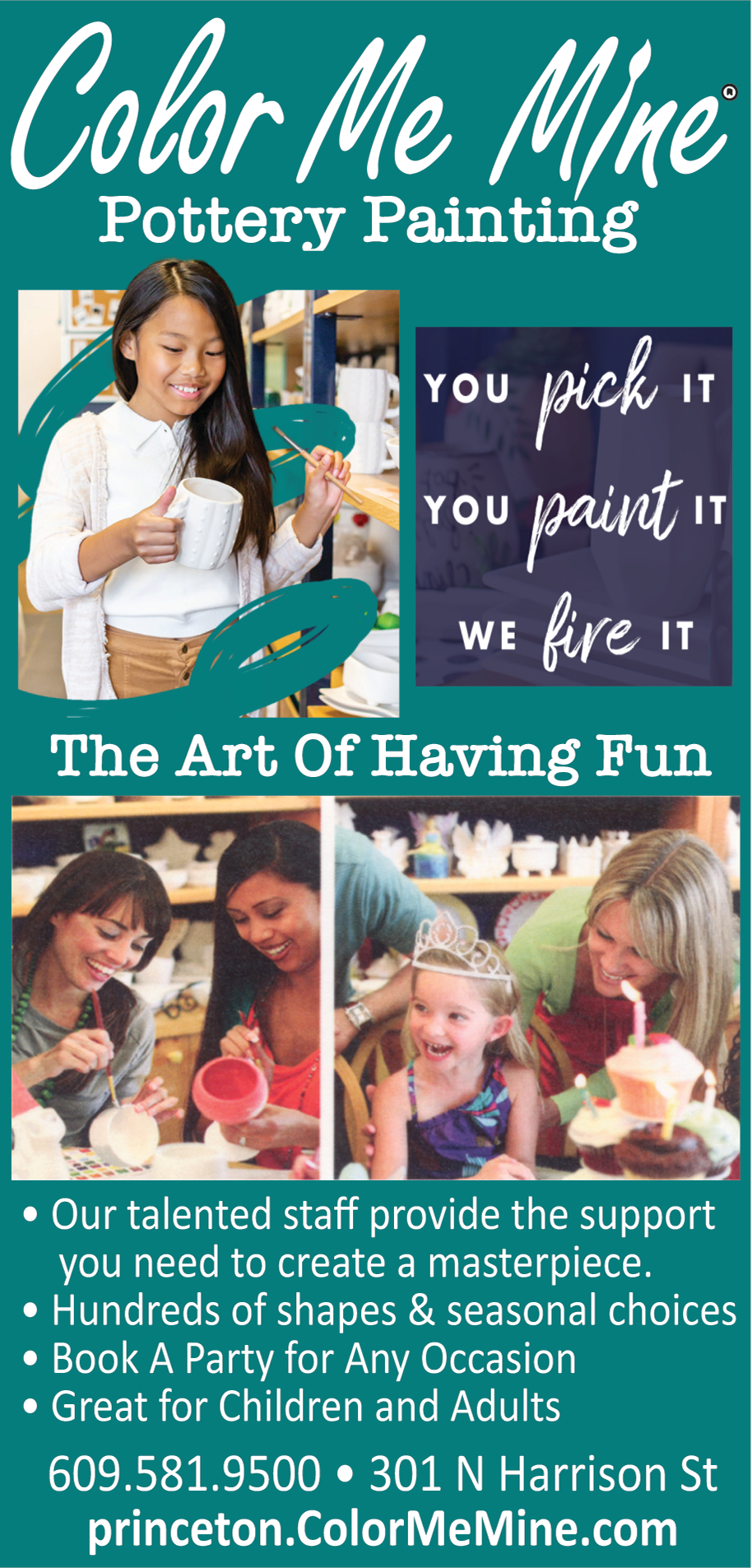 Color Me Mine Pottery Painting Print Ad