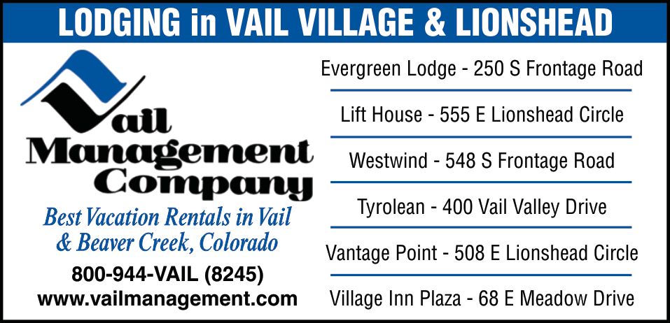Vail Management Company Print Ad
