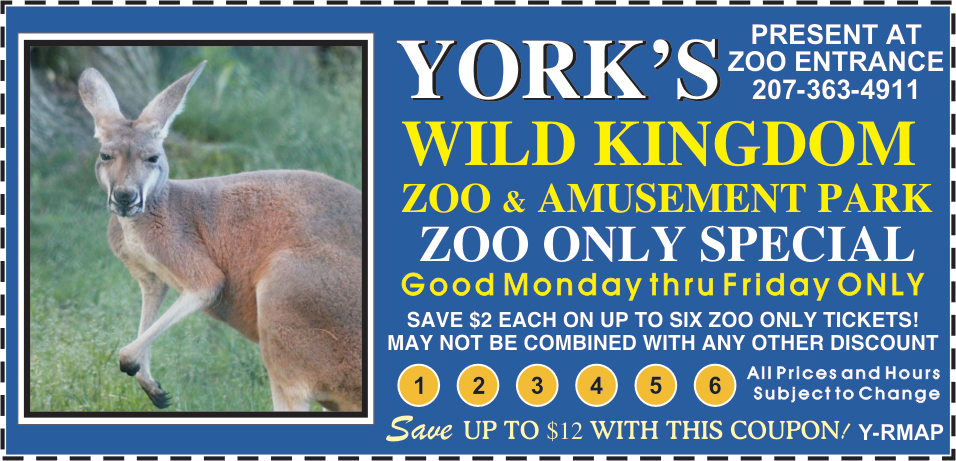 York's Wild Kingdom Zoo & Amusement Park Print Ad