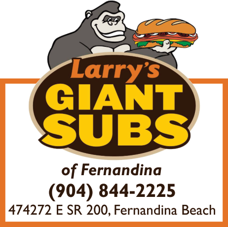 Larry's Giant Subs of Fernandina Print Ad