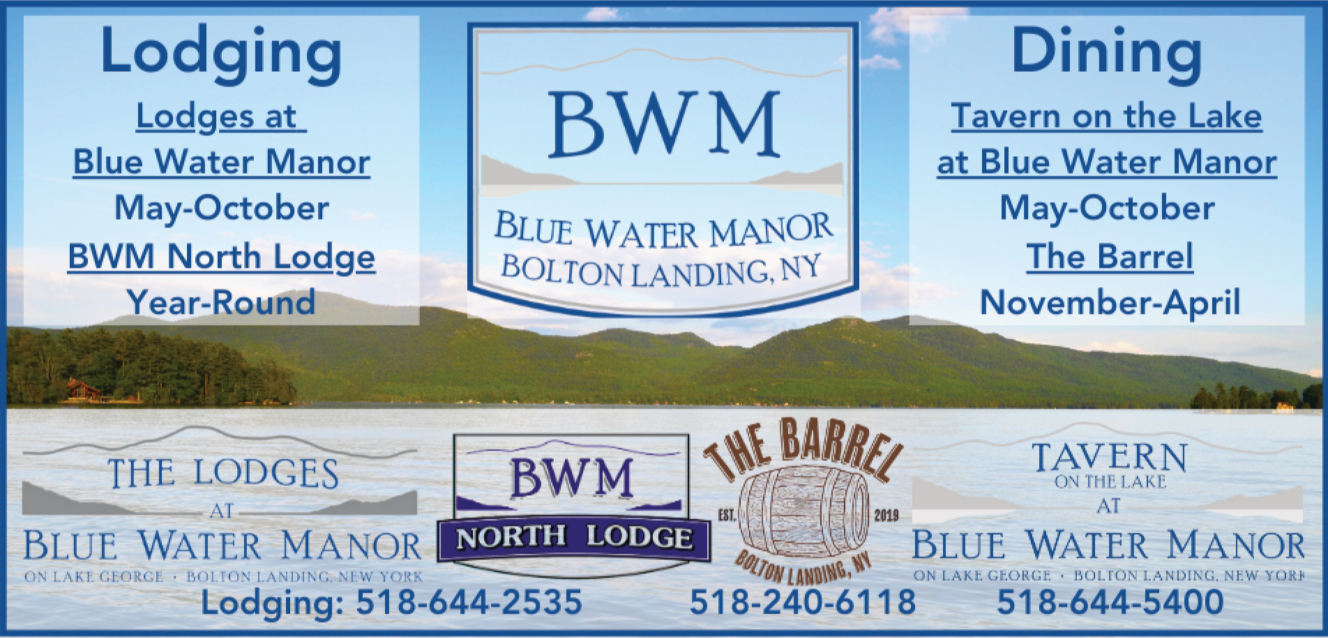 Blue Water Manor Print Ad