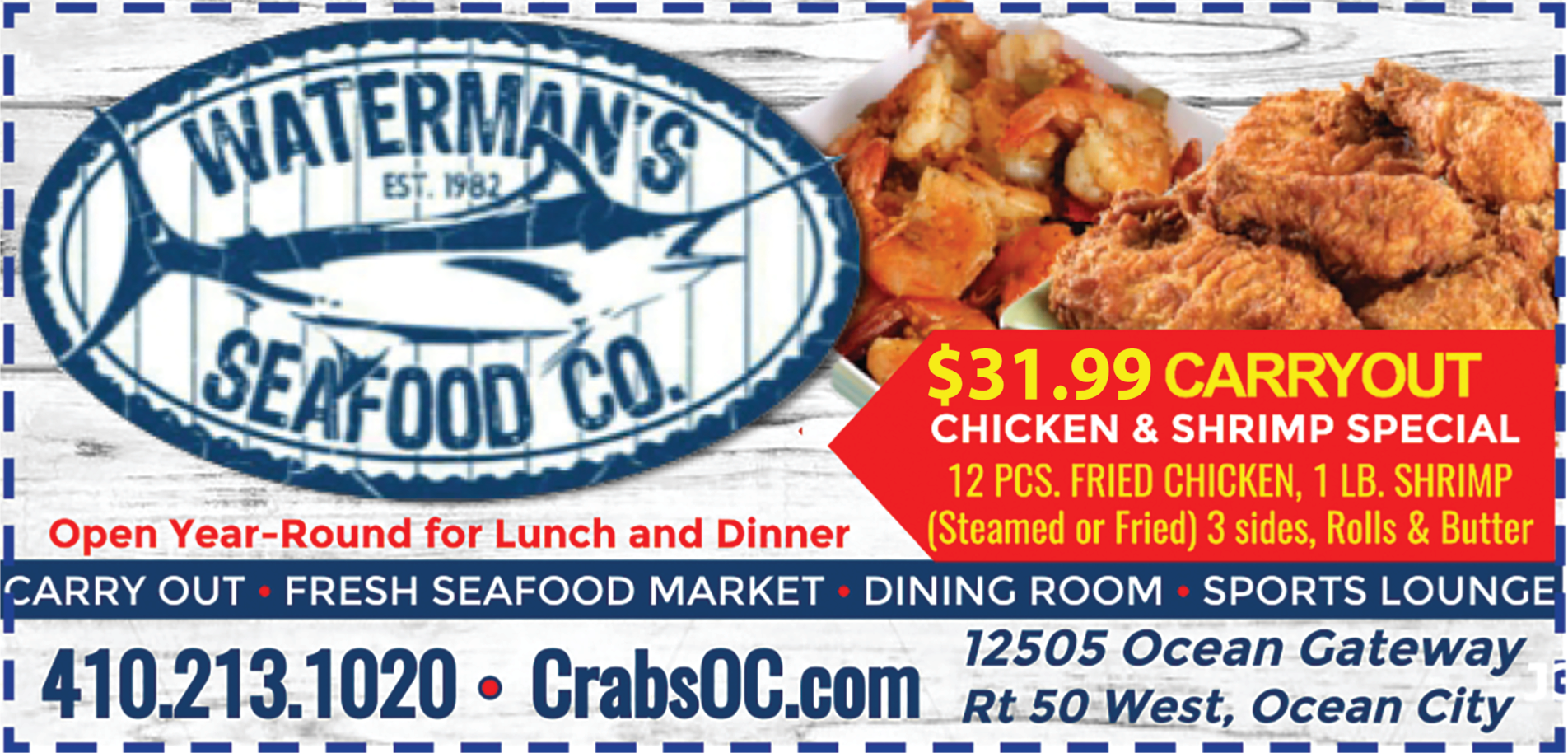 WATERMAN'S SEAFOOD Print Ad