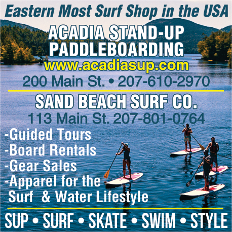 Acadia Stand Up Paddle Boarding Print Ad