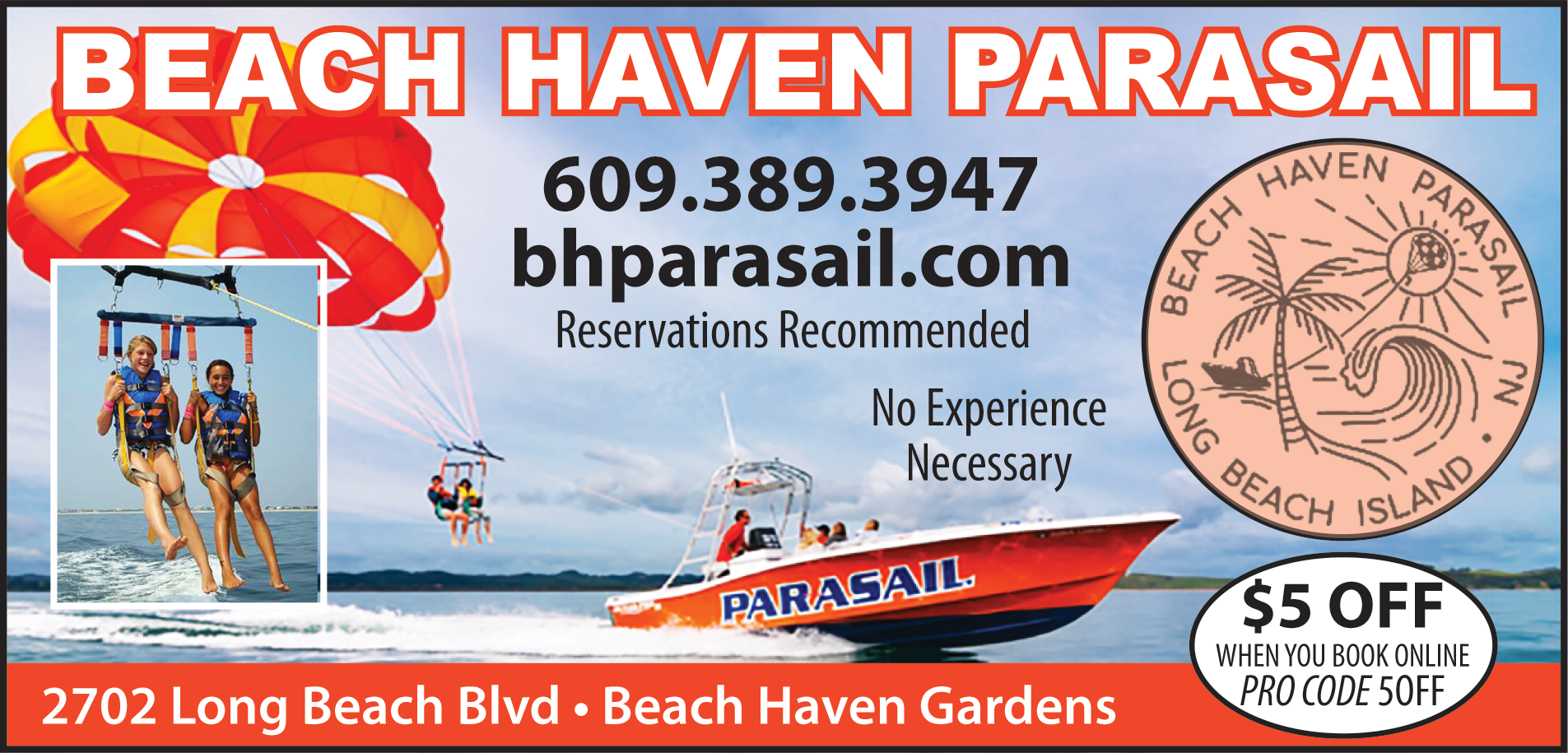 Beach Haven Parasail Print Ad