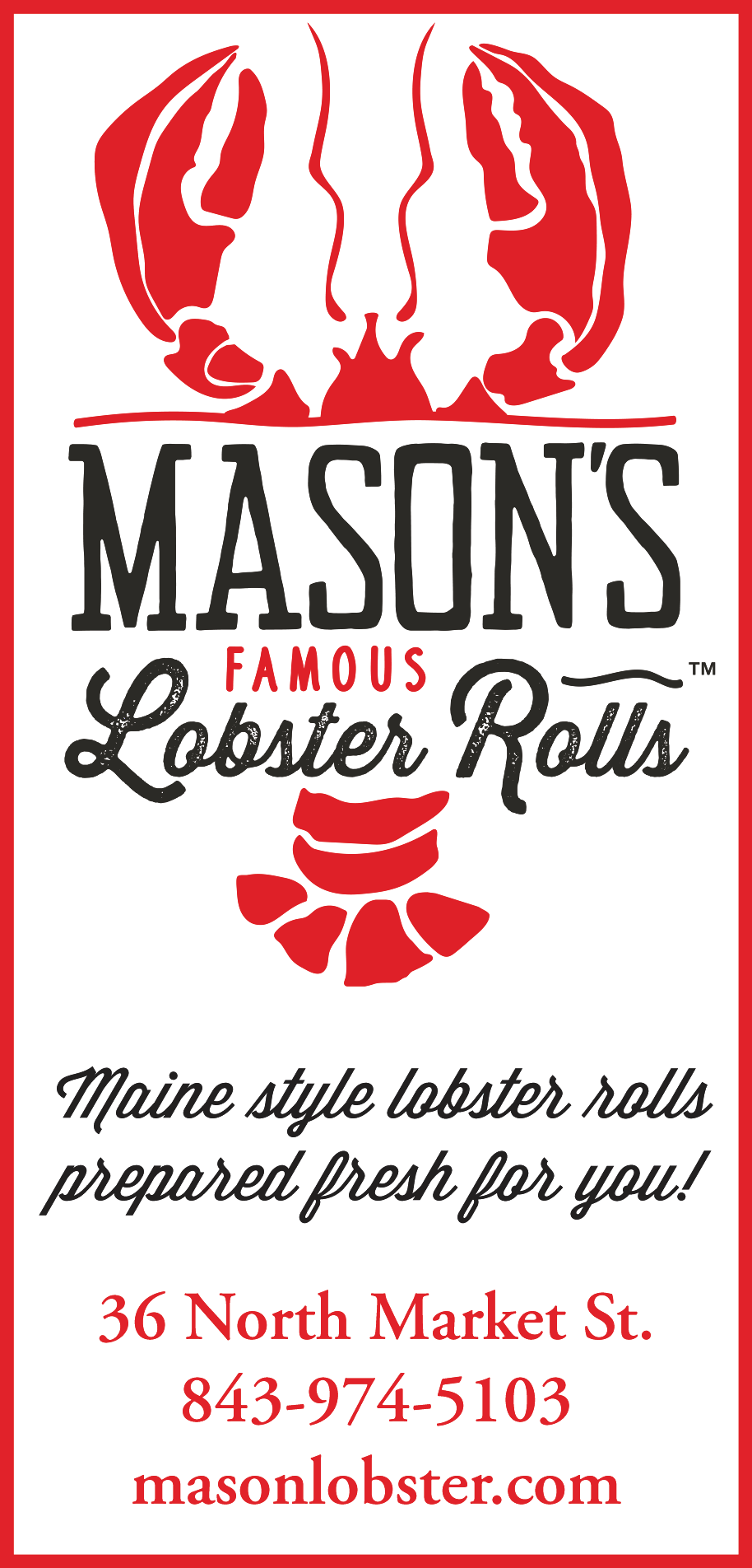 Mason's Lobster Rolls Print Ad