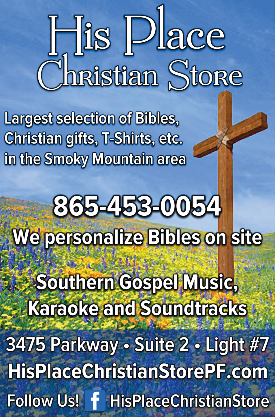 His Place Christian Store Print Ad