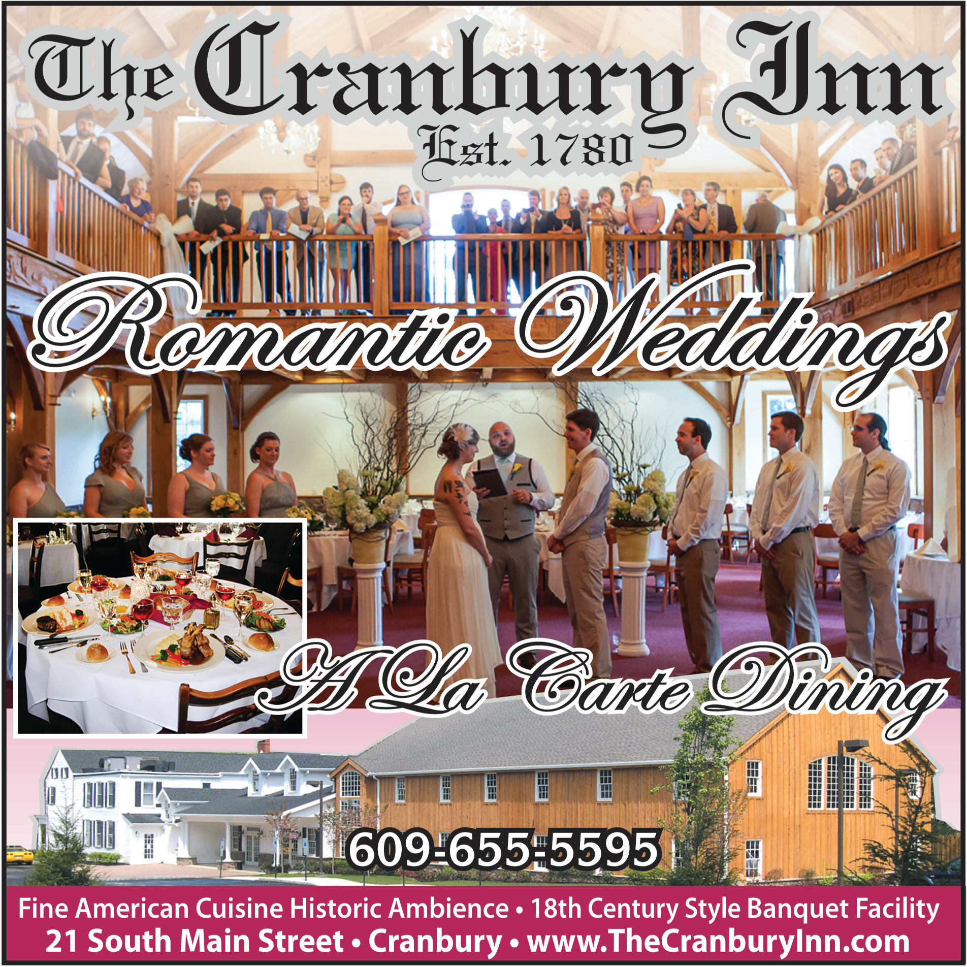 The Cranbury Inn Restaurant & Banquet Facility Print Ad