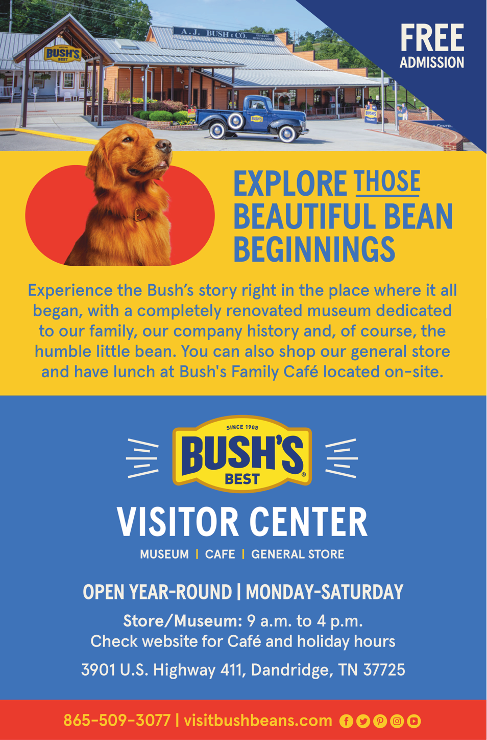 Bush's Visitor Center, Museum, Cafe & General Store Print Ad